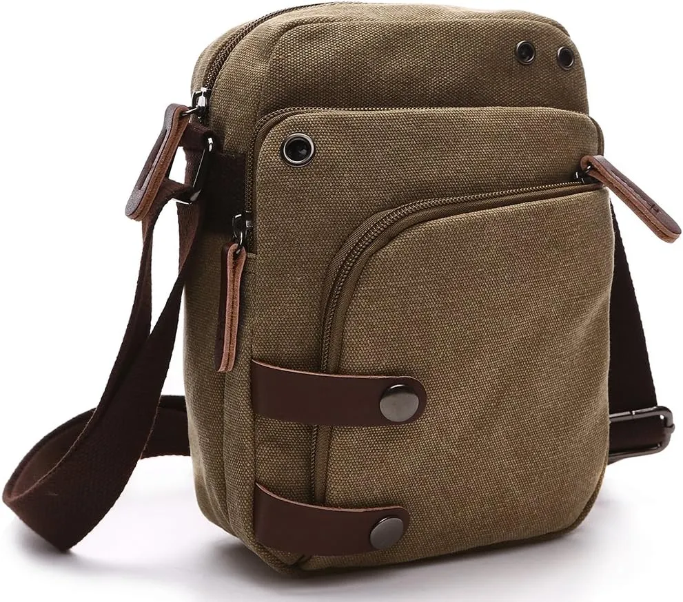 Collsants Mini Crossbody Bags for Women and Men - Small Purses and Handbags - Travel Bag - Canvas Shoulder Purse