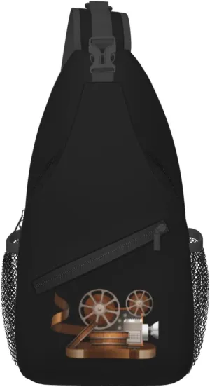 Comes With Realistic Vintage Camera Projector And Film Reel Crossbody Bags For Women Men Travel Outdoor Sports Casual Crossbody Bags