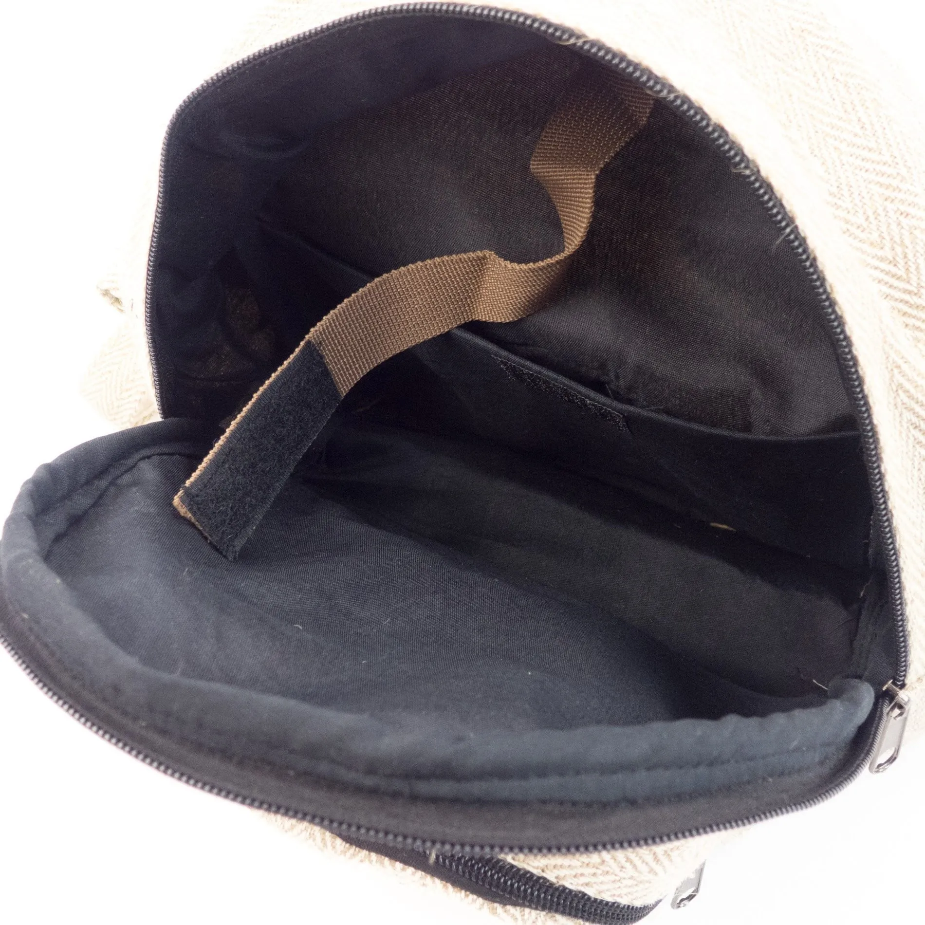Compact Hemp Backpack 2-in-1 Versatile, Eco-Friendly Mini Bag, Natural