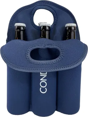 CONDO Beer or Soda Tote Bag, Neoprene Bottle Holder, Insulated Refreshment Carrier - Small