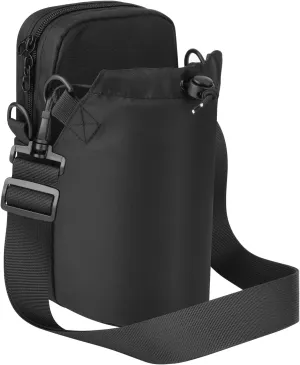Cosmos Water Bottle Bag Crossbody Bottle Holder Carrier Case Bag Bottle Sling Bag Pouch with Adjustable Shoulder Strap & Pocket, Fits 30 to 48 oz Bottle for Hiking Camping Walking Travel & Fishing