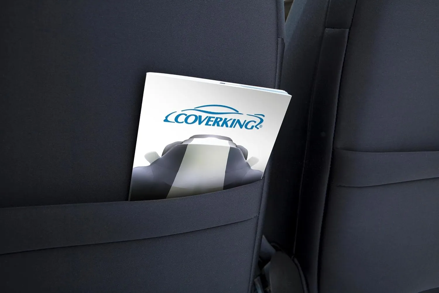 Coverking Custom Fit Front 50/50 Bucket Seat Cover for Select Ford Thunderbird Models - Neoprene (Hawaiian Black with Black Sides)