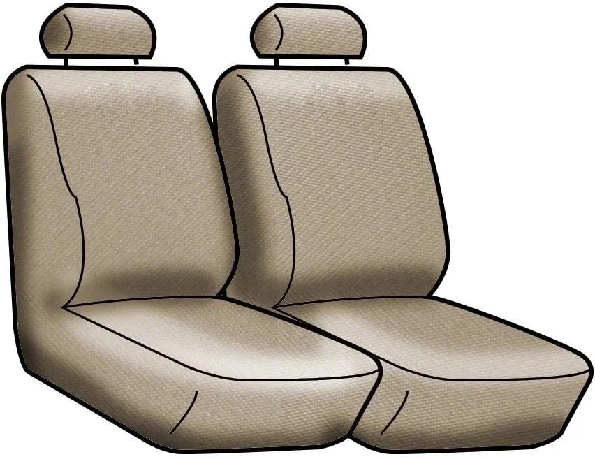 Coverking Custom Fit Front 50/50 Bucket Seat Cover for Select Ford Thunderbird Models - Neoprene (Hawaiian Black with Black Sides)