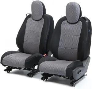 Coverking Custom Fit Seat Cover Designed for Select Chevrolet Models: 1 Row, Neosupreme Fabric, Carbon Fiber with Black Sides