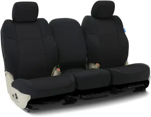 Coverking Custom Fit Seat Cover Designed for Select Toyota Models: 1 Row, Neoprene Fabric, Solid Black
