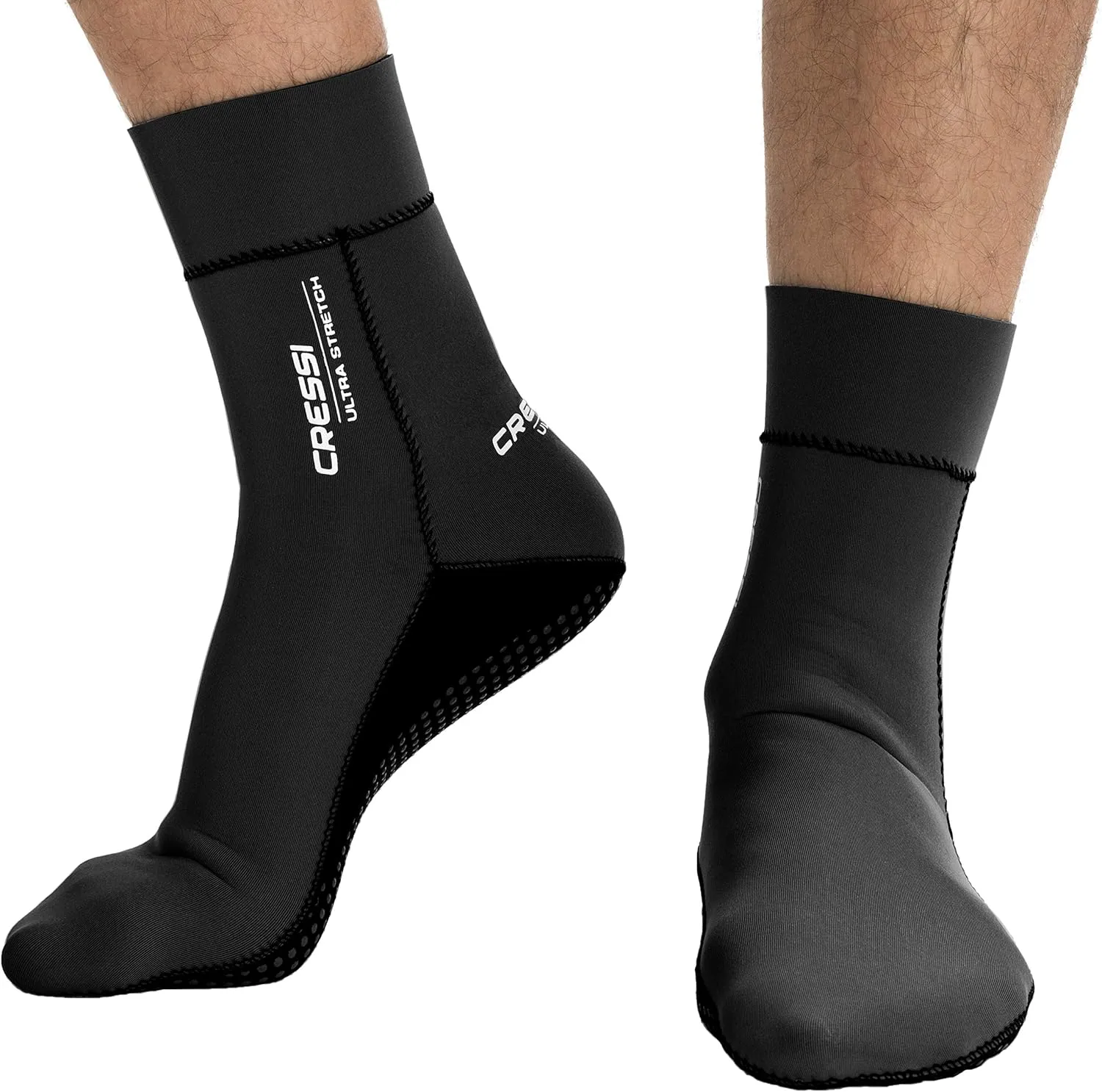 Cressi Neoprene Water Sports Adult Socks for Snorkeling and Water Activities | Made in Ultra Stretch Quality Neoprene 1.5mm