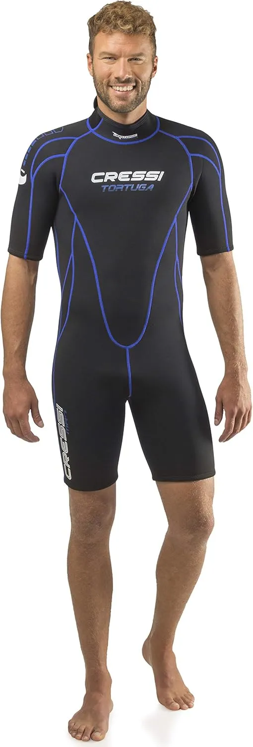 Cressi Shorty Men's Wetsuit for Water Activities in Warm Waters- Tortuga 2.5mm Premium Neoprene