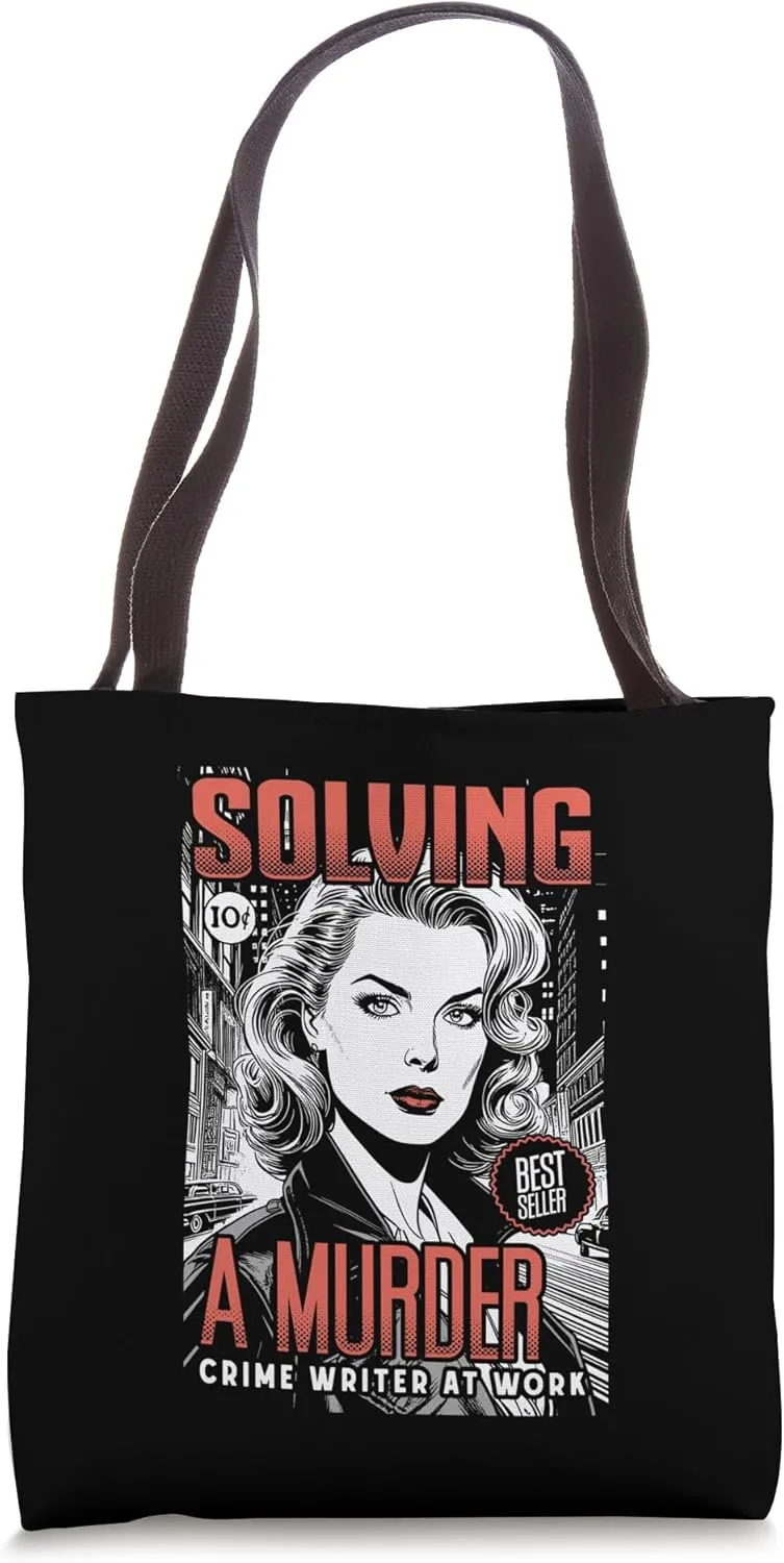 Crime Writer Funny Solving A Murder Thriller Book Cover Tote Bag