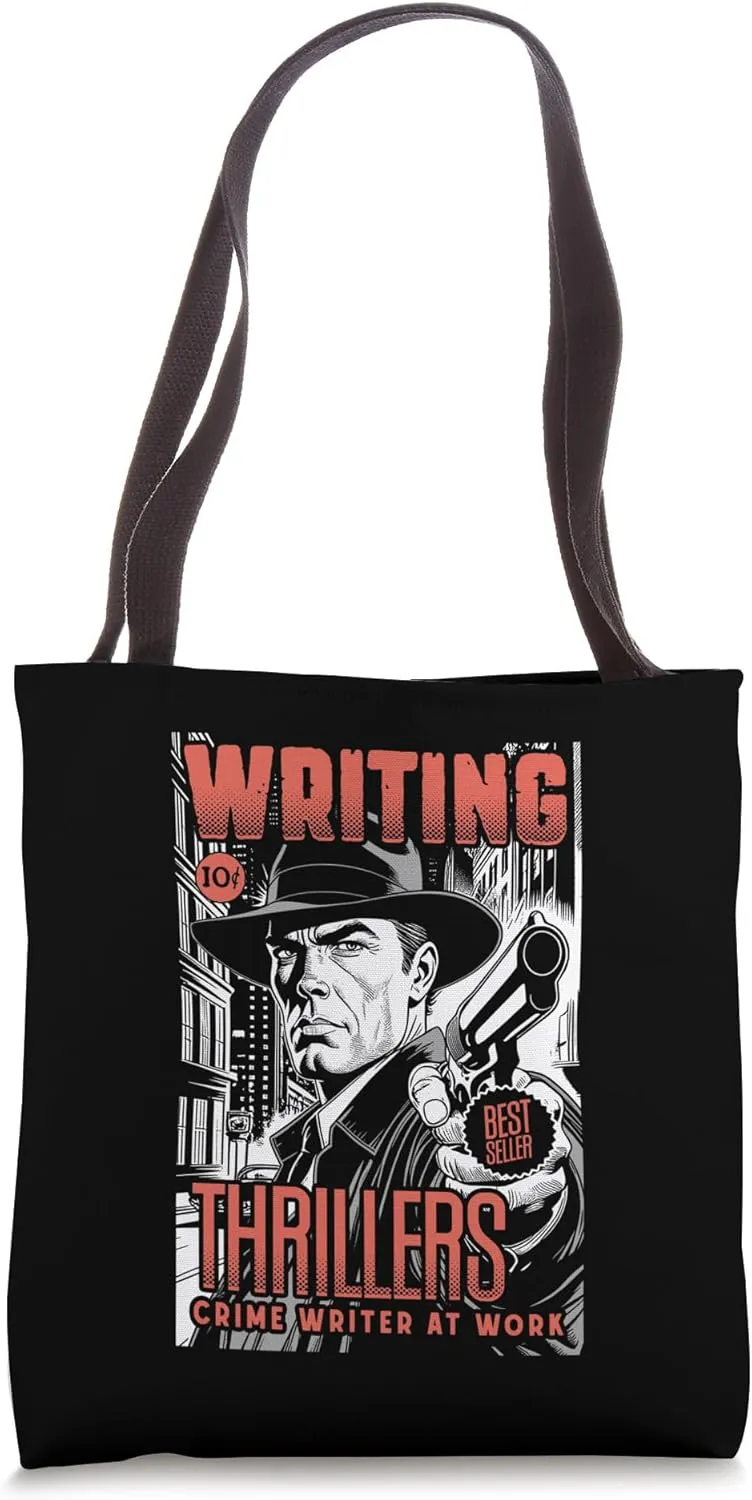 Crime Writer Funny Writing Thrillers Thriller Book Cover Tote Bag