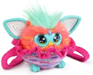 Crochet Bag Compatible with Furby Interactive Plush Toys, Handmade Holder Compatible with Furby Purple