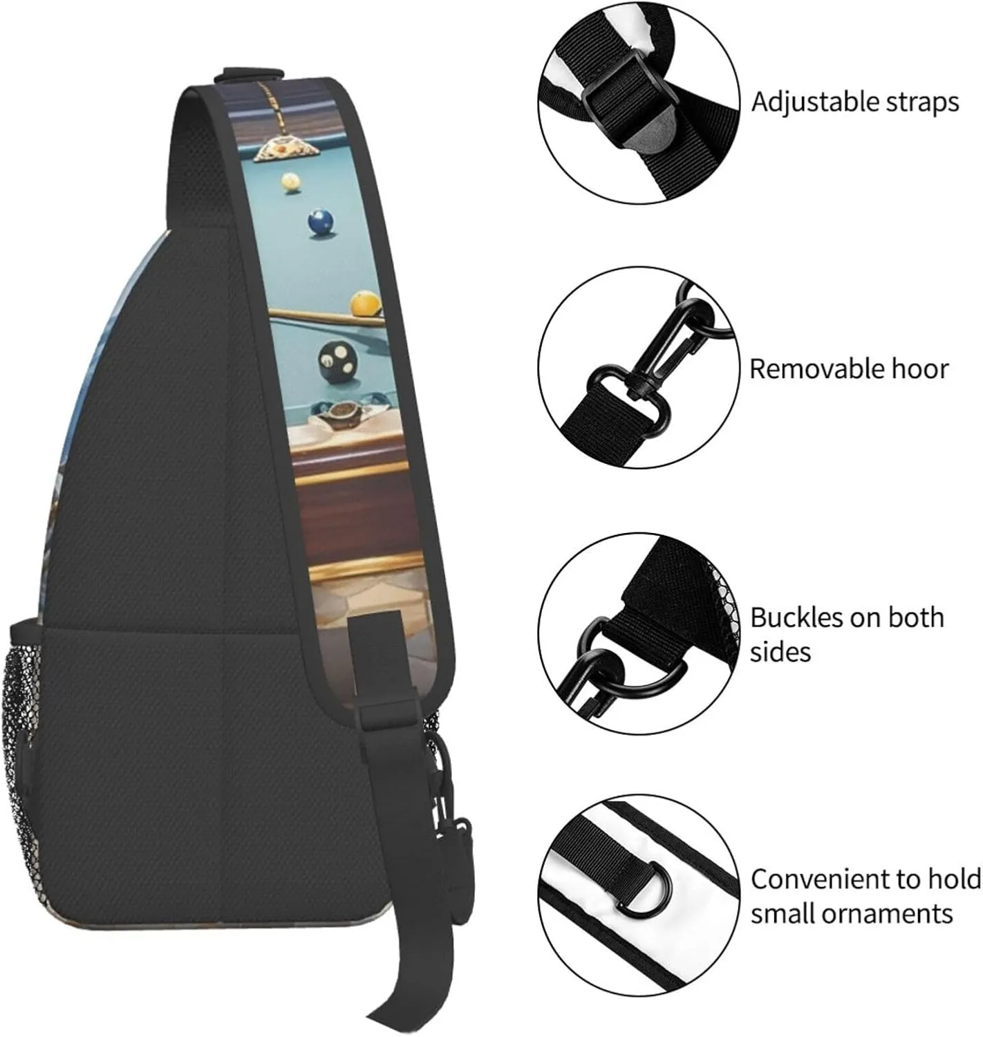 Cross Chest Bag Sling Backpack Cute Sea Animal Manatee Sling Bag Crossbody Shoulder Bag Travel Hiking Daypack