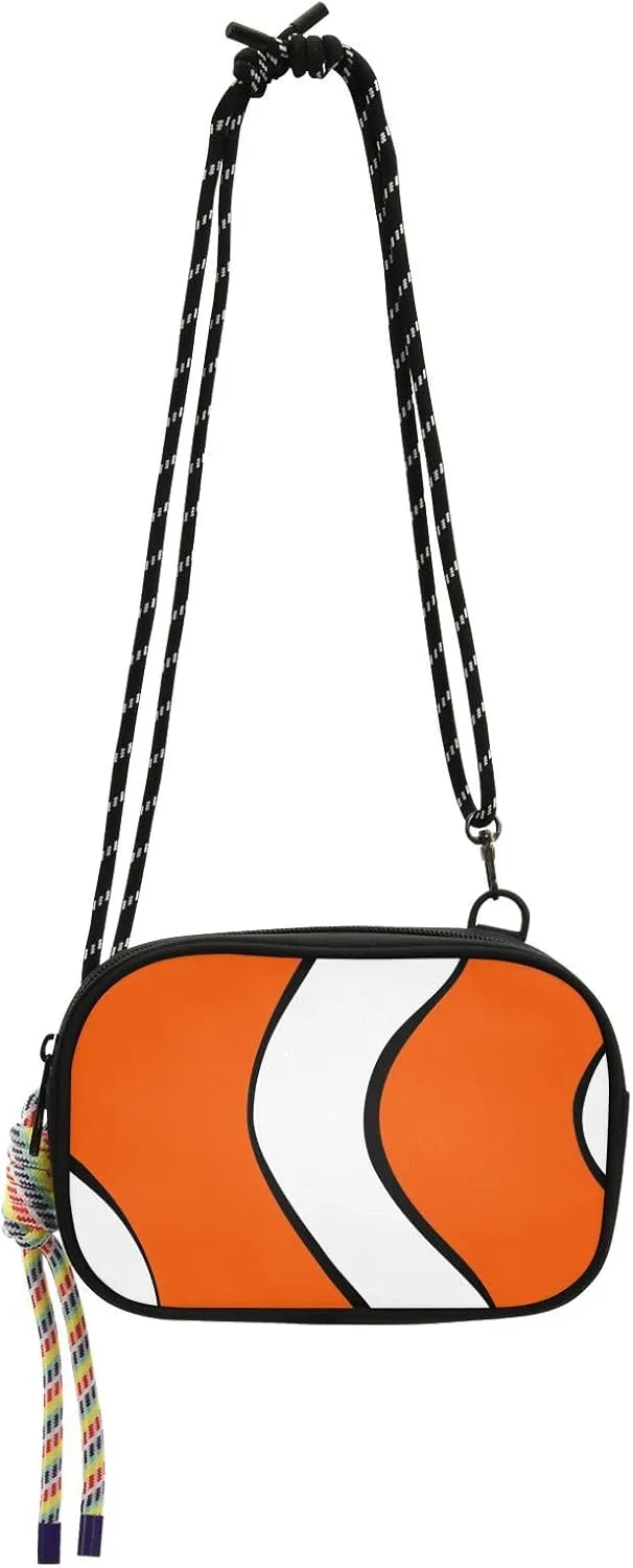 Crossbody Bag Clownfish Texture Cell Phone Purse Wallet with Credit Card Slots Multicolor Handbag with Adjustable Strap Fits Phone Keys And More
