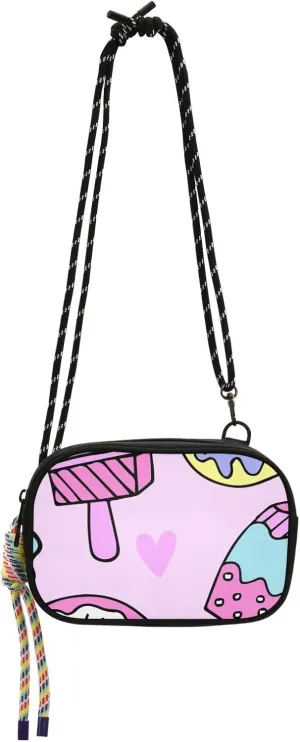 Crossbody Bag Cute Stickers Cell Phone Purse Wallet with Credit Card Slots Multicolor Handbag with Adjustable Strap Fits Phone Keys And More