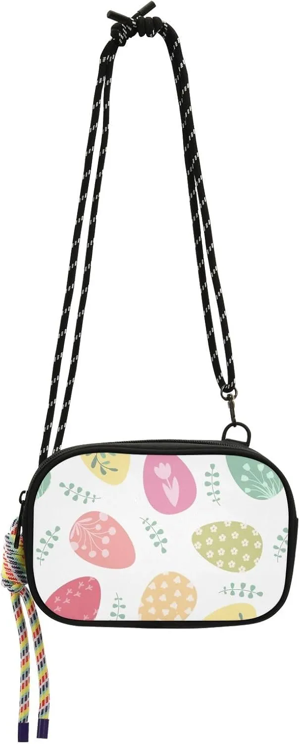 Crossbody Bag Easter Eggs Cute Cell Phone Purse Wallet with Credit Card Slots Multicolor Handbag with Adjustable Strap Fits Phone Keys And More