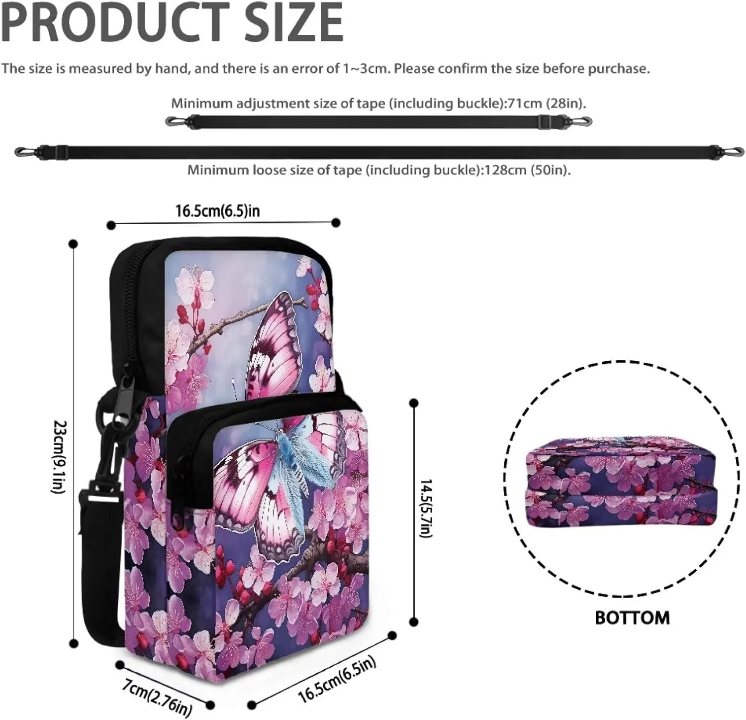 Crossbody Bag for Men Small Cell Phone Purse Wallet Women Shoulder Handbag Travel Gym Bag