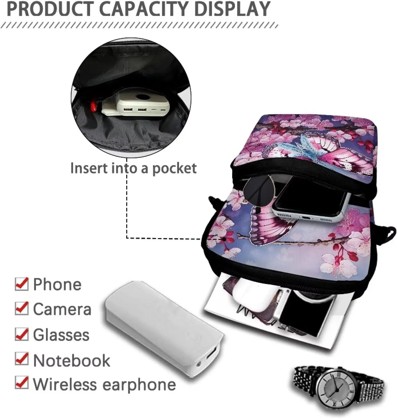 Crossbody Bag for Men Small Cell Phone Purse Wallet Women Shoulder Handbag Travel Gym Bag
