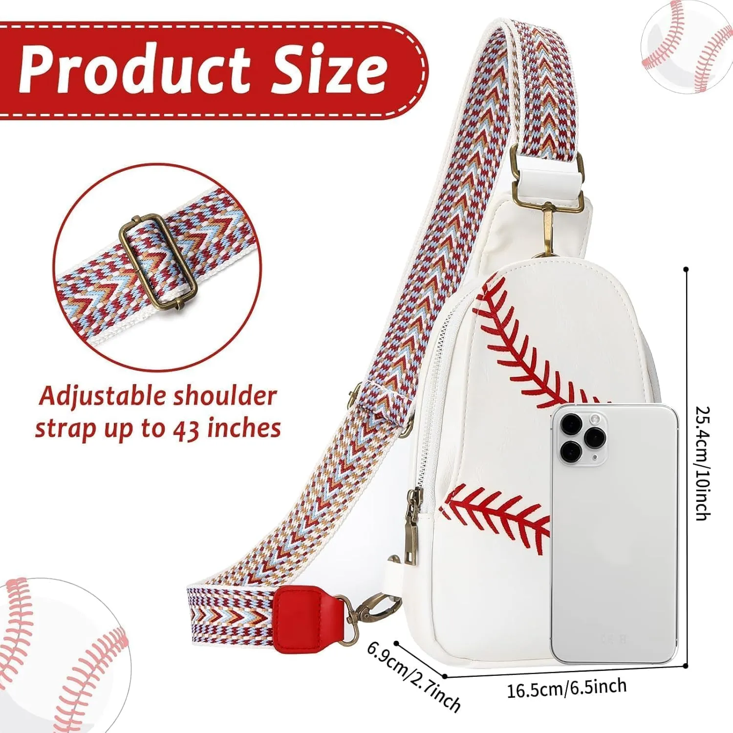 Crossbody Bag for Women Coin Purse PU Leather Wide Guitar Strap Party Bags Game Essentials Must Haves for Men Girls Adult