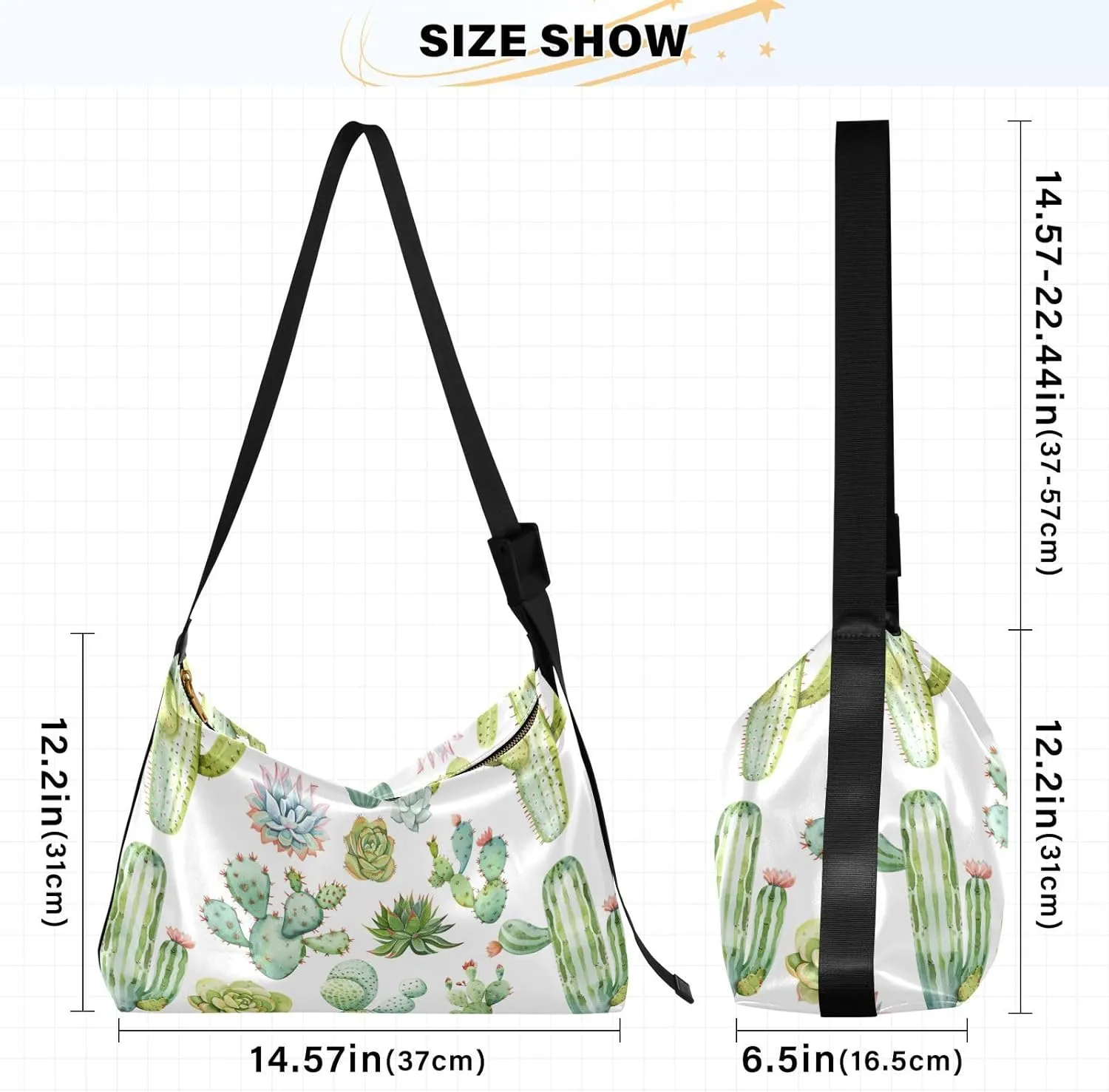 Crossbody Bag for Women Men with Adjustable Strap PU Leather Shoulder Hobo Purse Bag 208001