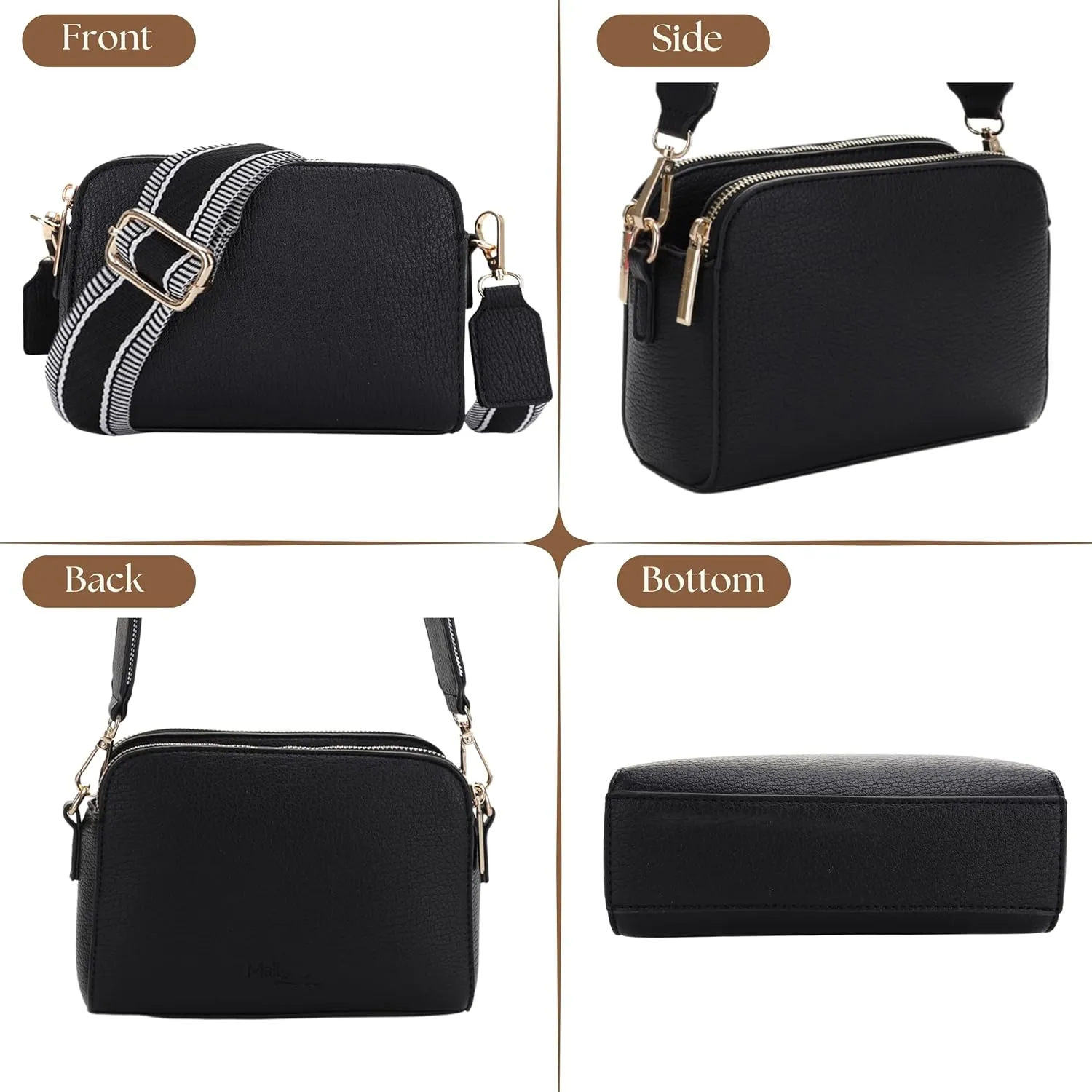 Crossbody Bag for Women Shoulder Bag for Women with Web Strap Camera Bag Handbag for Travel, Work