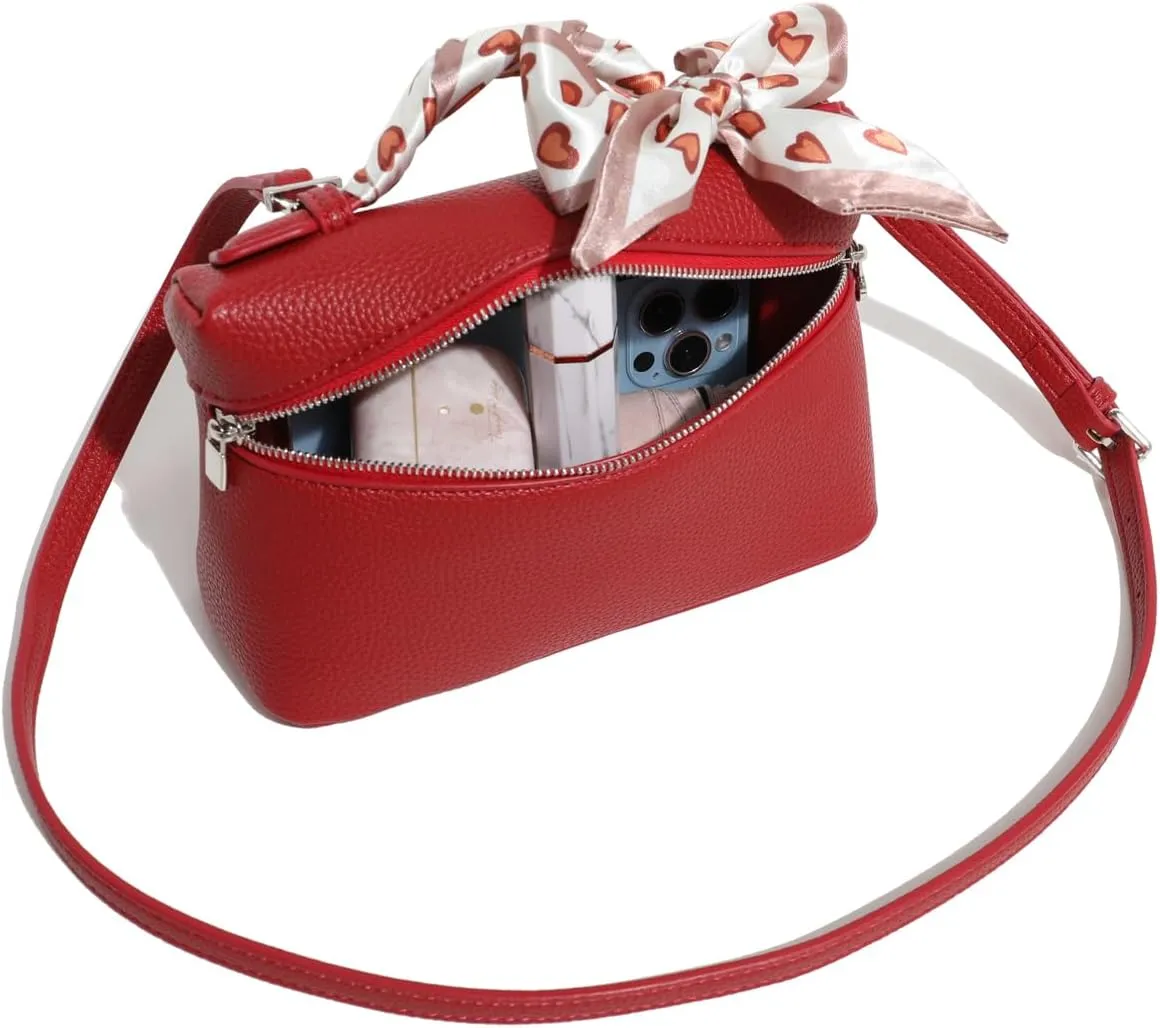 Crossbody Bag for Women Top-Handle Pouch Bag Designer Shoulder Leather Handbag Trendy Purse