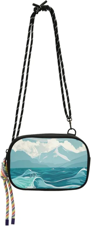 Crossbody Bag Seagulls Waves Cell Phone Purse Wallet with Credit Card Slots Multicolor Handbag with Adjustable Strap Fits Phone Keys And More