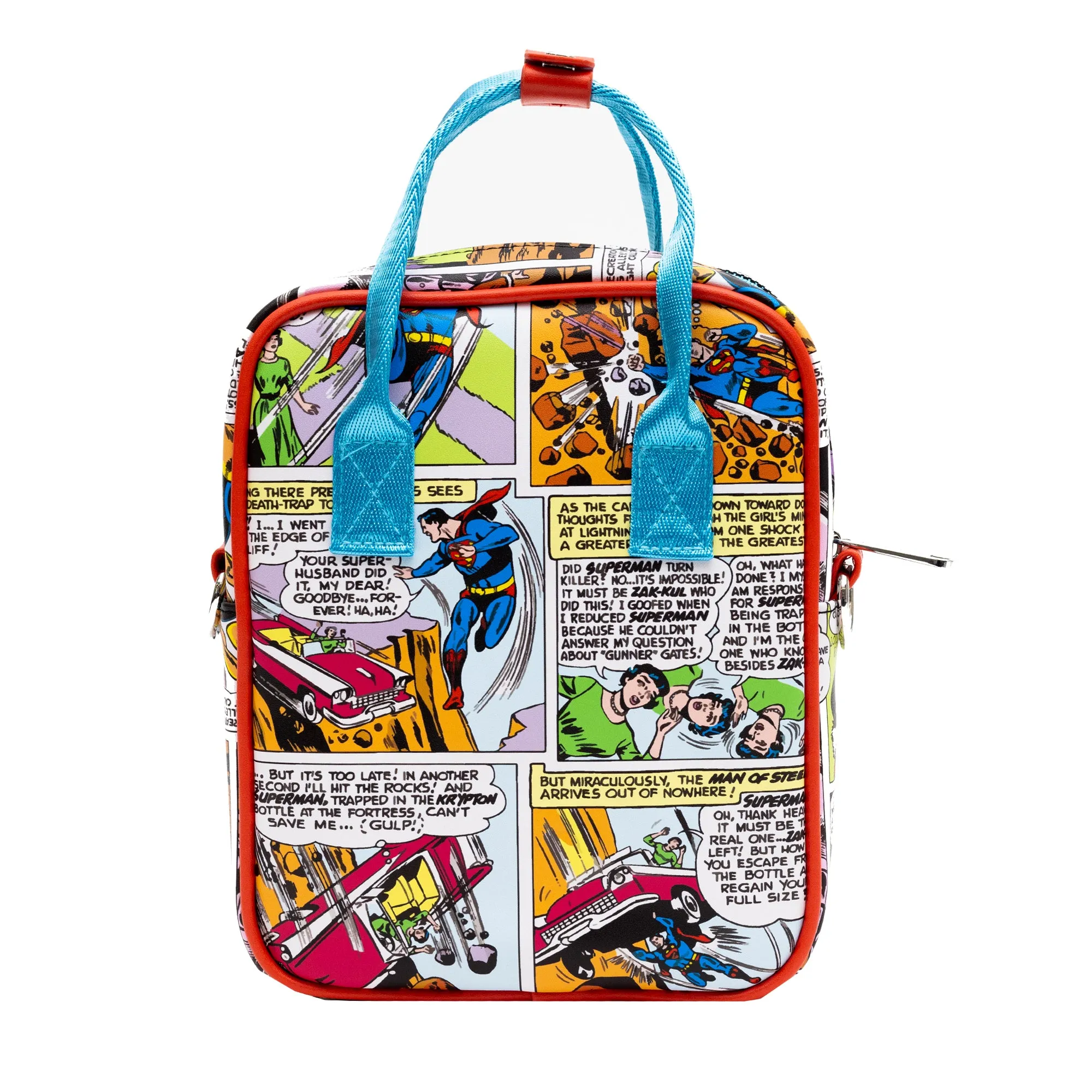Crossbody Bag with Handles - Superman RETURN TO ACTION COMICS Comic Book Cover Pose and Scene Blocks