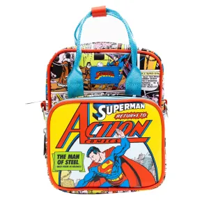 Crossbody Bag with Handles - Superman RETURN TO ACTION COMICS Comic Book Cover Pose and Scene Blocks