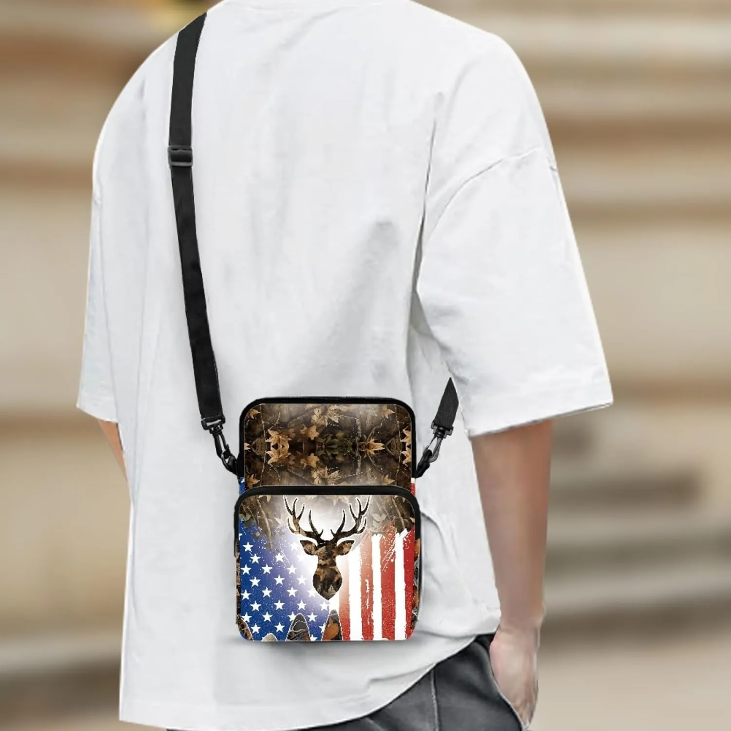 Crossbody Bags for Women Men Trendy with Zipper Sling Purse Phone Holder Messenger Bag Small Shoulder Bag