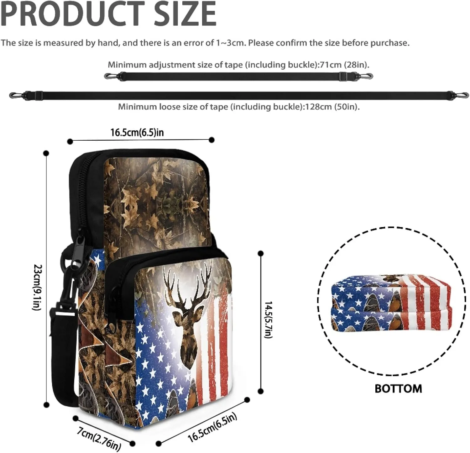 Crossbody Bags for Women Men Trendy with Zipper Sling Purse Phone Holder Messenger Bag Small Shoulder Bag