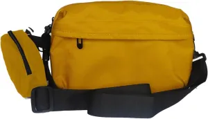 Crossbody Bags for Women, Nylon Crossbody Purses, Shoulder Messenger Bag Lightweight Waterproof Triple Zipper Purse Travel Organizer Credit Card Holder Extra Hanging Pouch (Mustard)