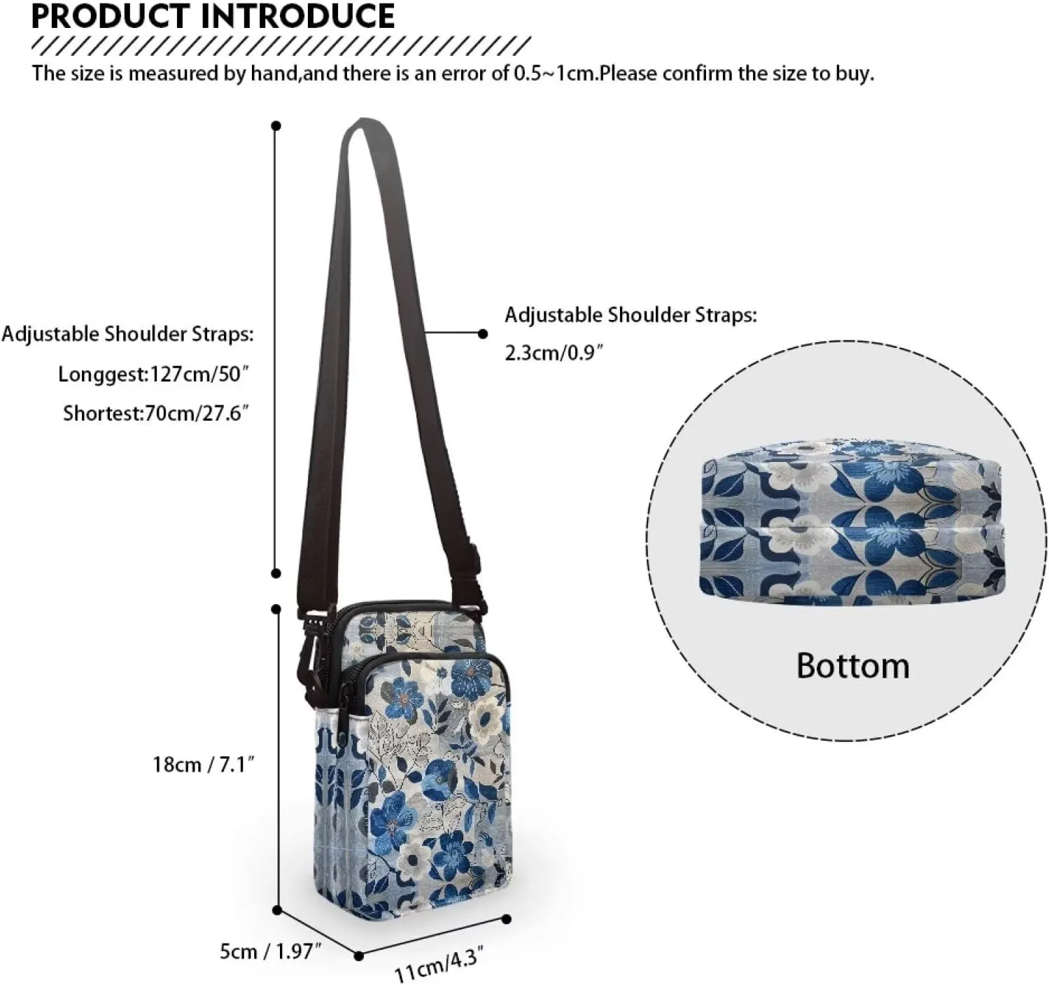 Crossbody Bags for Women Personalised Phone Purse Sling Coin Wallet Casual Messenger Bag