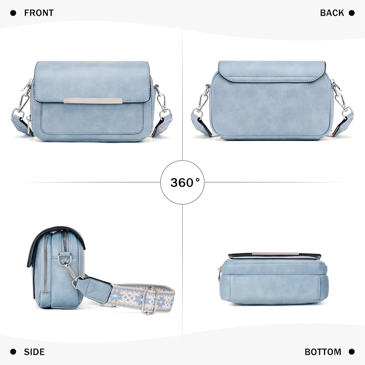 Crossbody Bags for Women Small Crossbody Wallet Purses with Card Slots Leather Shoulder Handbags Travel/Daily Use