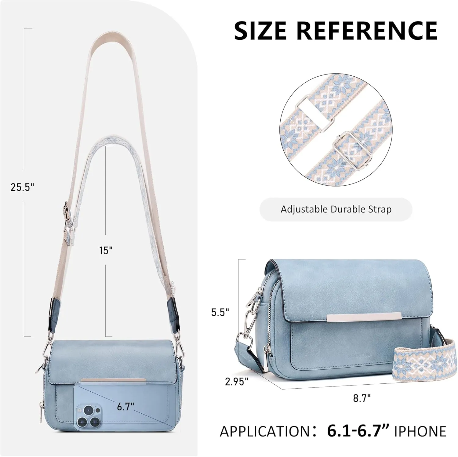 Crossbody Bags for Women Small Crossbody Wallet Purses with Card Slots Leather Shoulder Handbags Travel/Daily Use