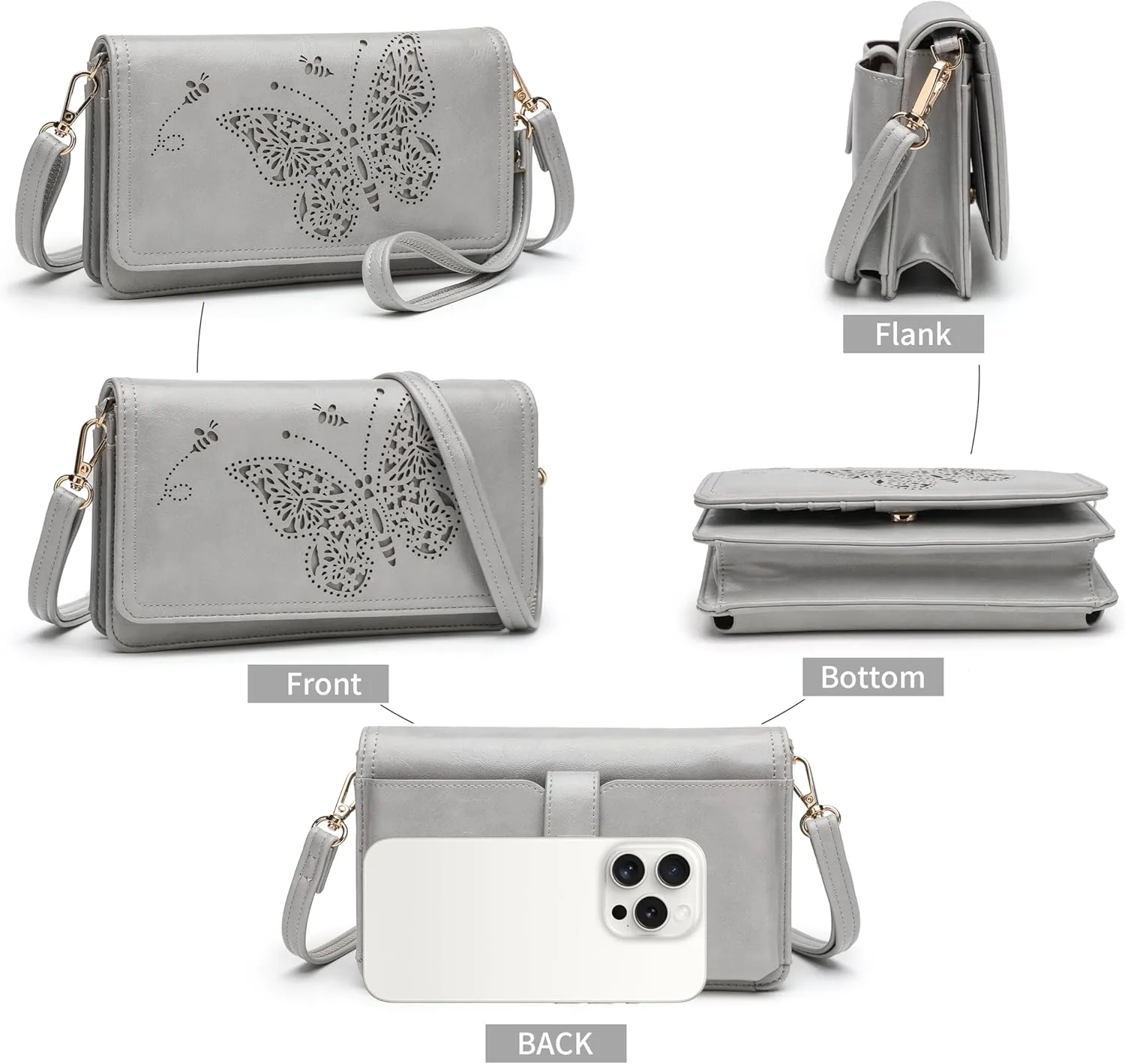 Crossbody Bags For Women Wristlet Wallet Phone Purse Shoulder handbags Multi-Function Small RFID Clutch Card Holder