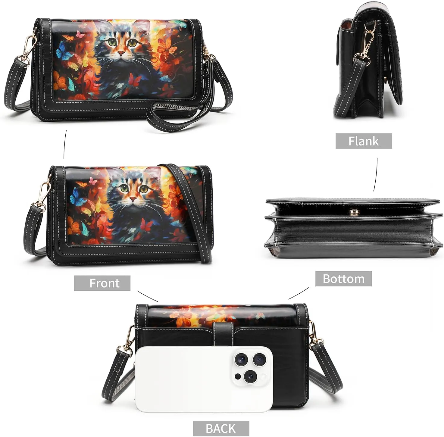 Crossbody Bags For Women Wristlet Wallet Phone Purse Shoulder handbags Multi-Function Small RFID Clutch Card Holder…