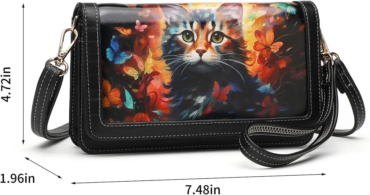 Crossbody Bags For Women Wristlet Wallet Phone Purse Shoulder handbags Multi-Function Small RFID Clutch Card Holder…