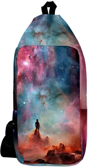 Crossbody Bags for Women,Crossbody Bag Men,Small Sling Bag,Colorful Nebula Space Universe,Crossbody Purse