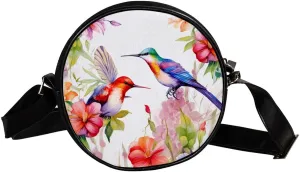Crossbody Bags for Women,Crossbody Bag Men,Small Sling Bag,Flowers and Birds Flower Bush,Crossbody Purse