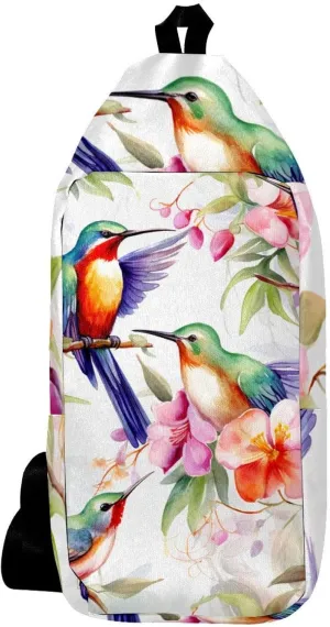 Crossbody Bags for Women,Crossbody Bag Men,Small Sling Bag,Flowers and Birds Flower Bush,Crossbody Purse