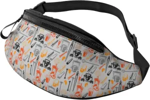 Crossbody Fanny Packs for Women Men - Cast steel equipment Running Belt Bag Travel Waist Bag for Women Men