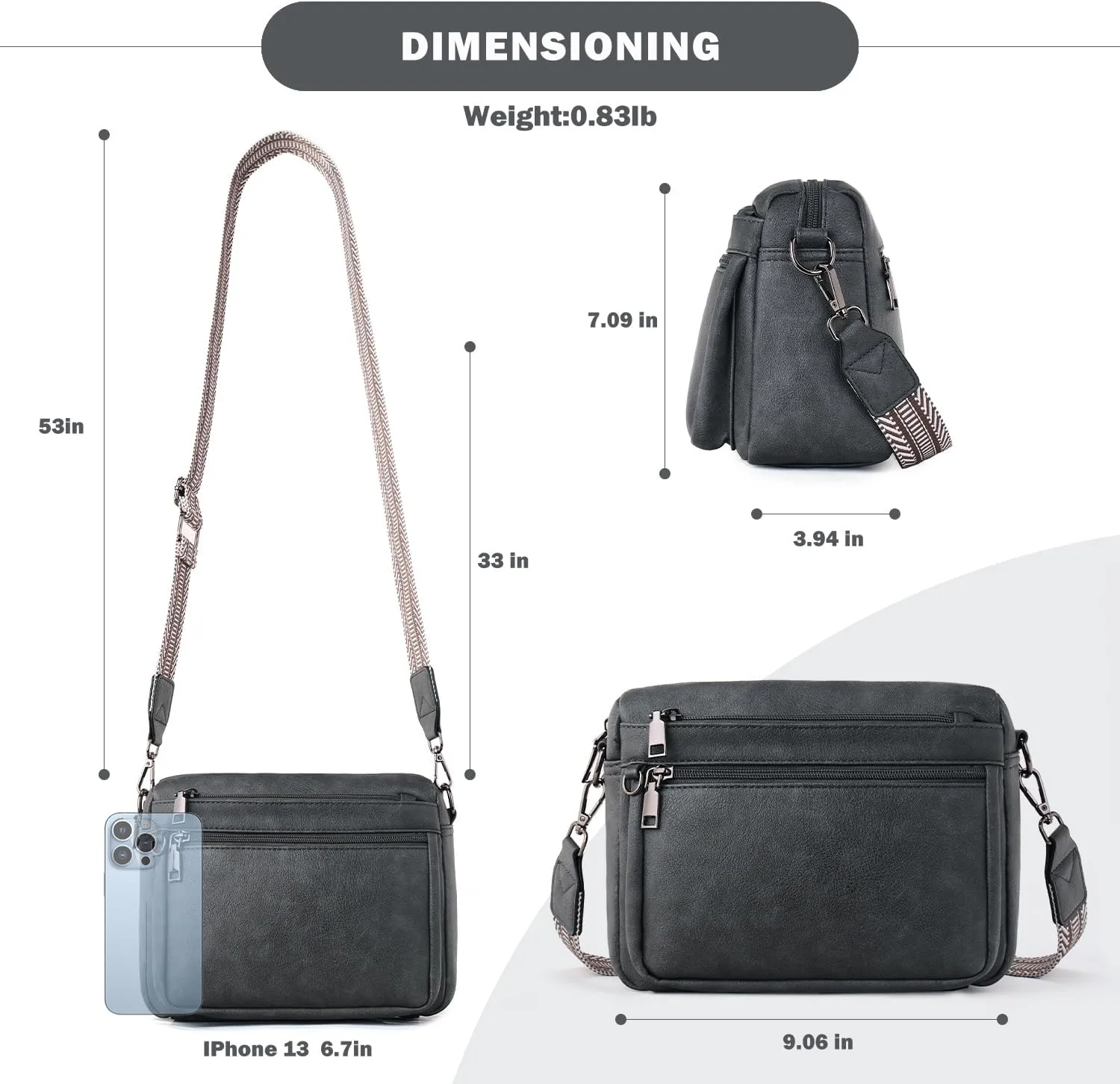Crossbody Purses for Women Trendy,Vegan Leather Crossbody Bags,Cell Phone Camera Shoulder Handbags with Card Slots