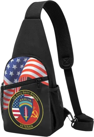 Crossbody Shoulder Chest Bag Army Berlin Brigade Veteran Fashion One-Shoulder