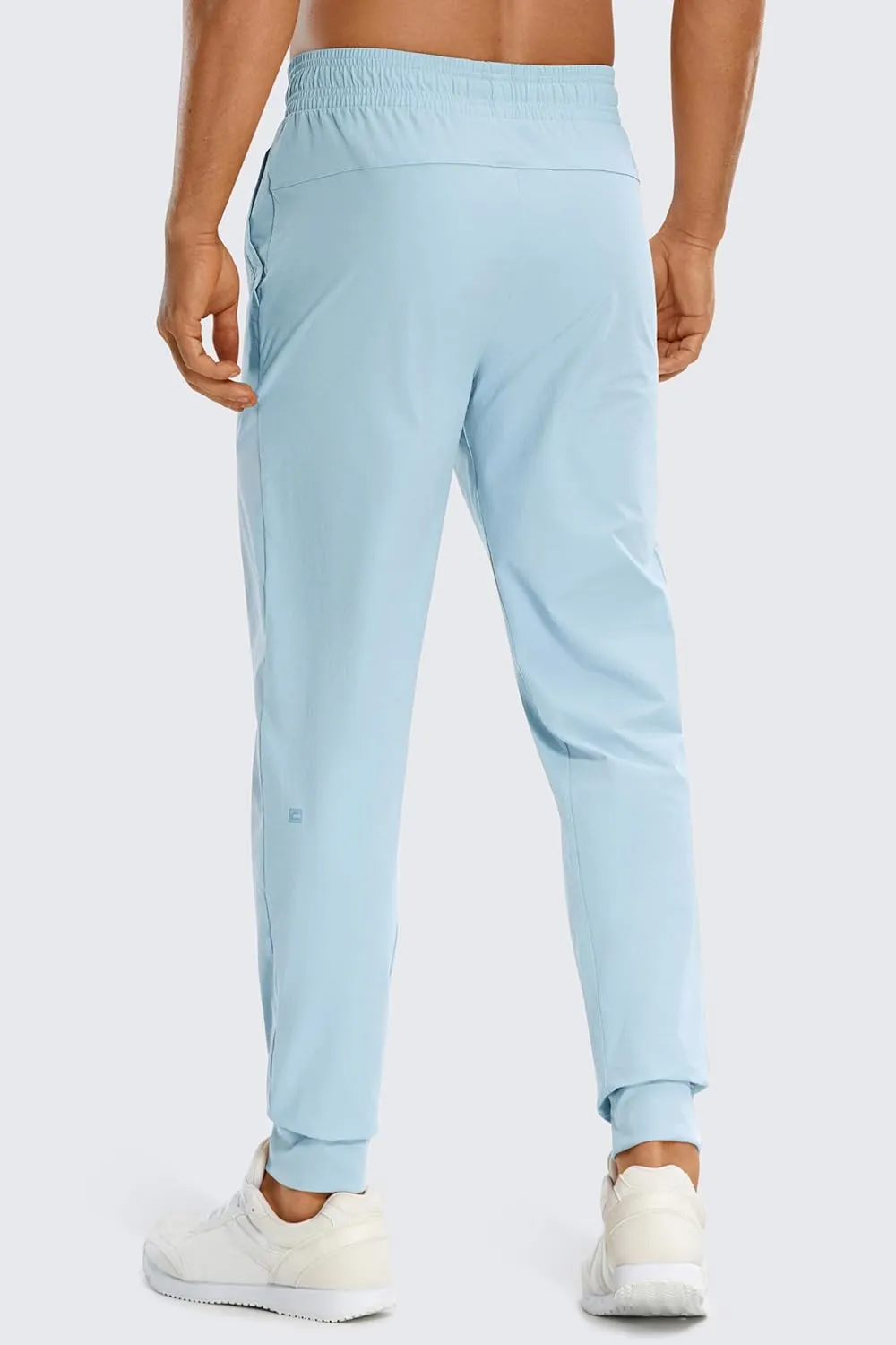 CRZ YOGA Athletic Joggers for Men 29"/31" Lightweight Water Resistant Outdoor Workout Pants with Zip Pockets