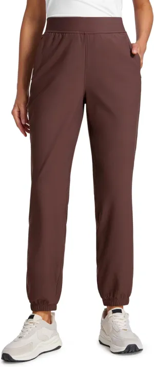 CRZ YOGA Fleece Lined Joggers for Women Thermal Water Resistant Ski Hiking Workout Travel Casual Pants Sweatpants Warm Pocket
