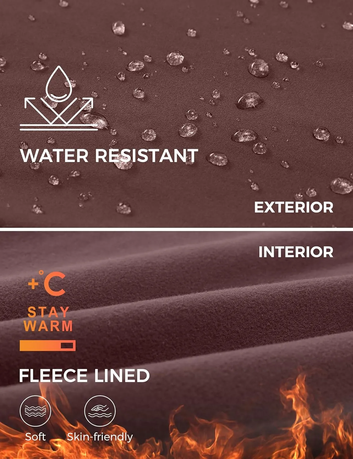 CRZ YOGA Fleece Lined Joggers for Women Thermal Water Resistant Ski Hiking Workout Travel Casual Pants Sweatpants Warm Pocket