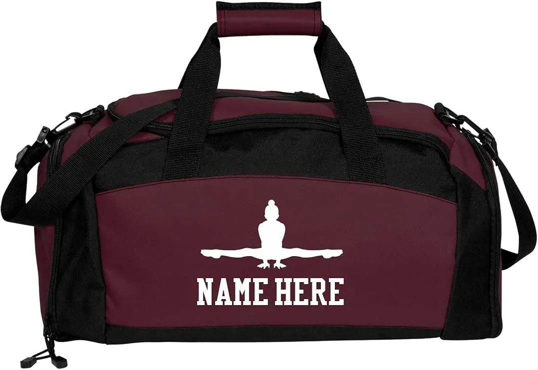CUSTOMIZED GIRL Gym Duffel Bag Gymnastics Bag - Custom Name Gymnastics Bags Duffel Bag Gym - Personalized Gymnastics Duffel Bag for Kids Ideal for Practice and Competitions
