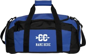 CustomizedGirl Cross Country Personalized Duffle Bag - Personalized Travel Bag with Front & Side Zippered Pocket, Custom Duffle Bag Name with Separate Side Pouch, Sports Duffle Bag for Kids & Adults