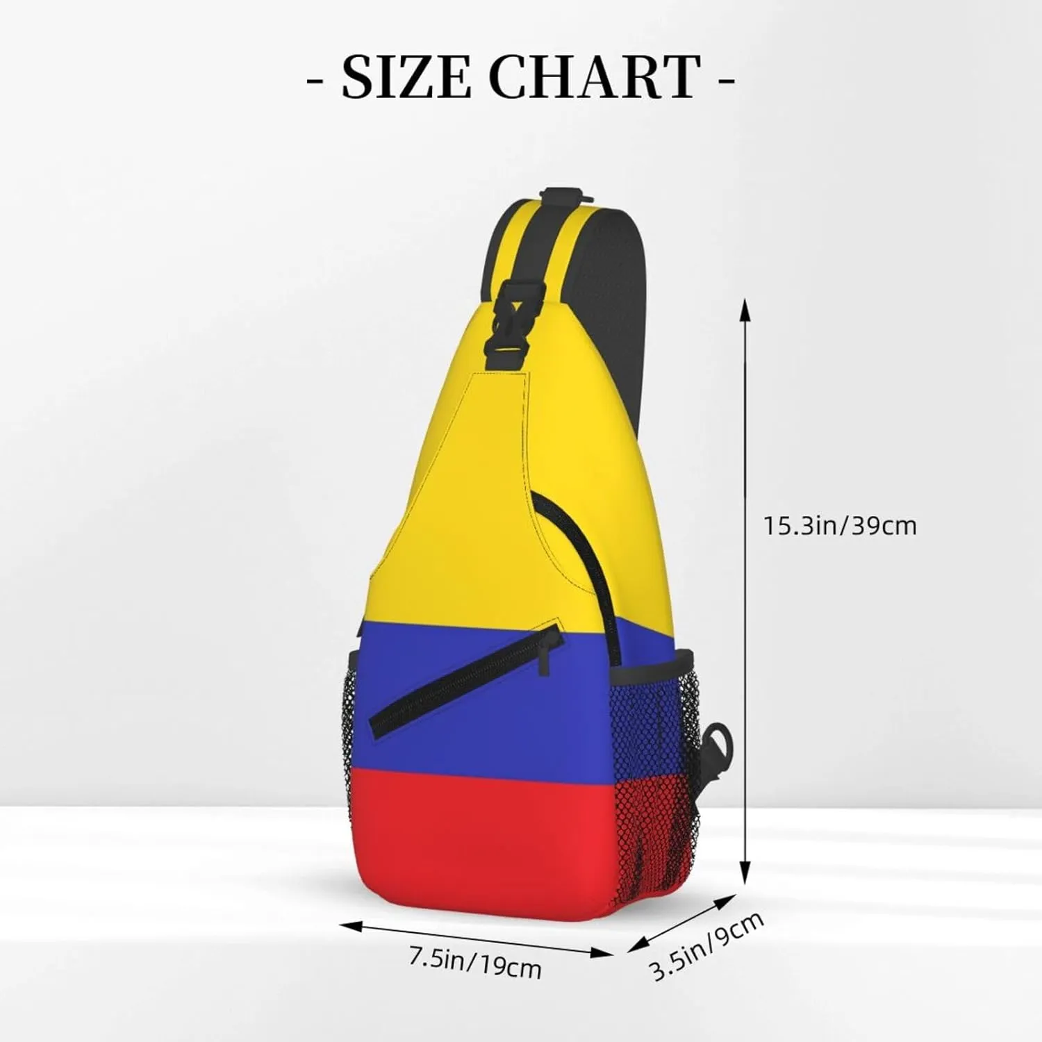 Cute Colombia Flag Sling Backpack Multipurpose Crossbody Sling Bag Travel Hiking Crossbody Shoulder Bag Backpack