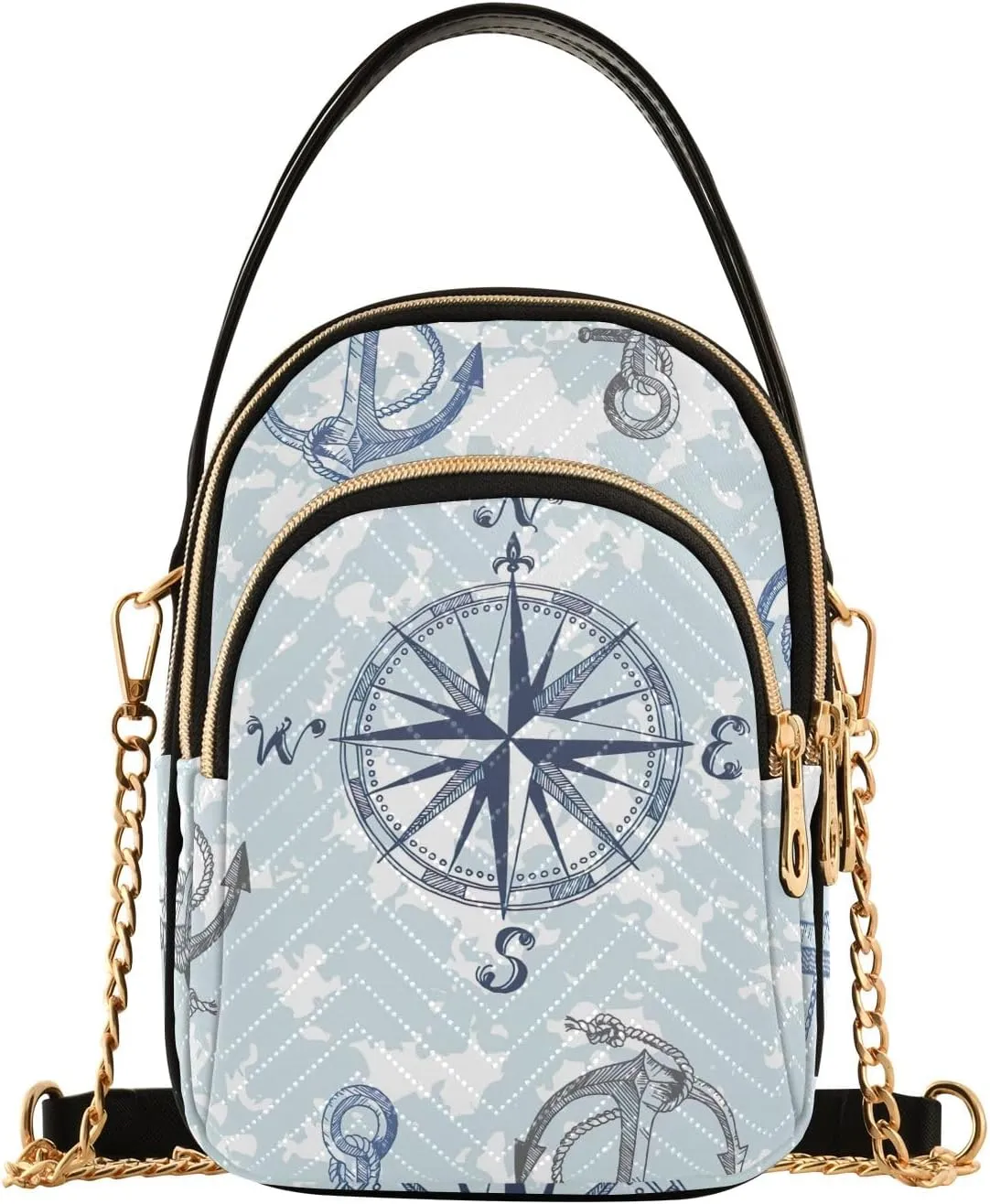 Cute Cow Sunflowers Plaid Quilted Crossbody Purse Crossbody Travel Bags for Women