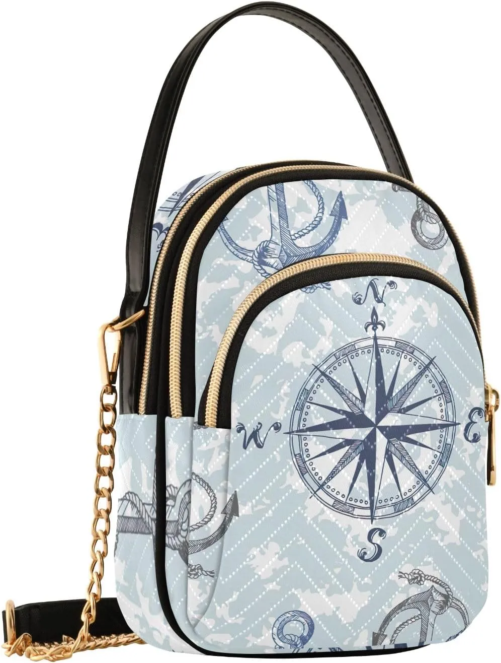 Cute Cow Sunflowers Plaid Quilted Crossbody Purse Crossbody Travel Bags for Women